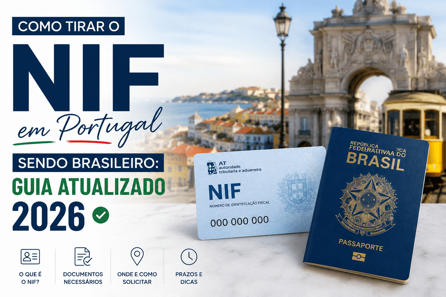 Imagem de capa para Como tirar o NIF em Portugal sendo brasileiro: guia atualizado 2026